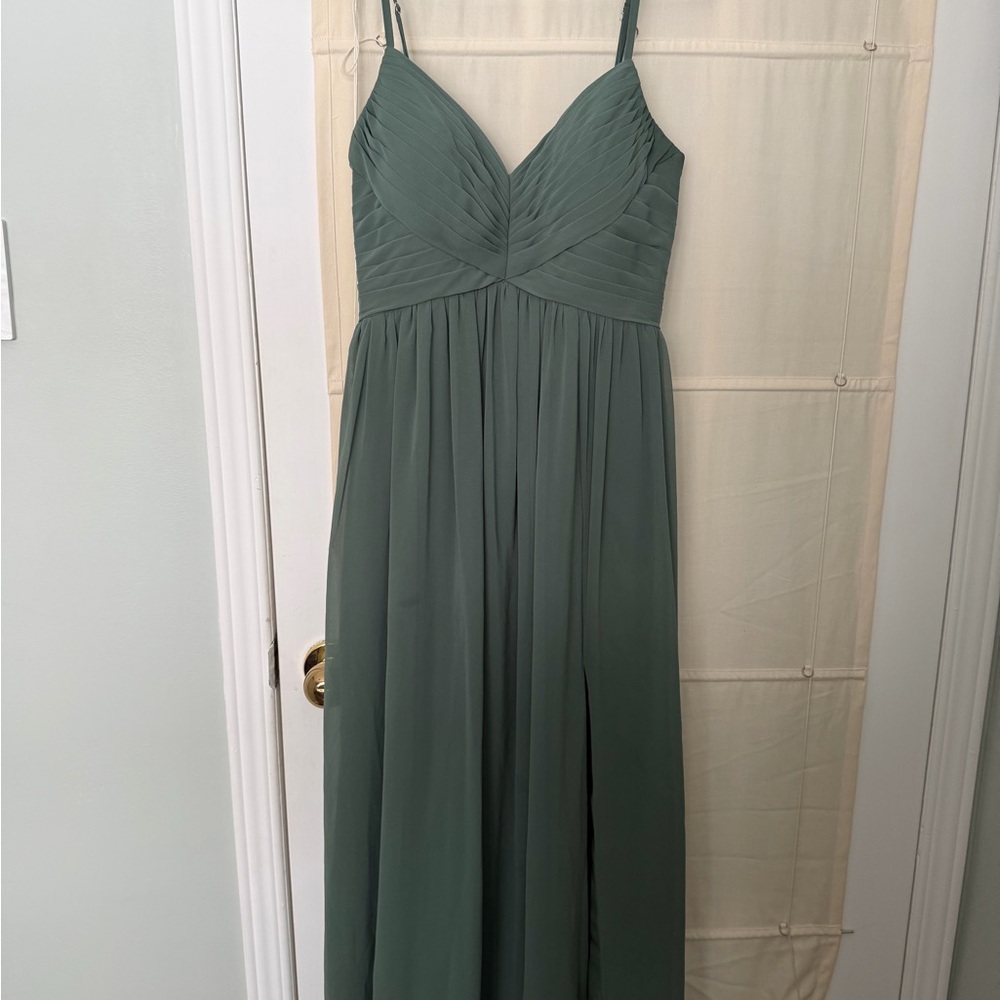 Azazie Eucalyptus Green Wedding Dress